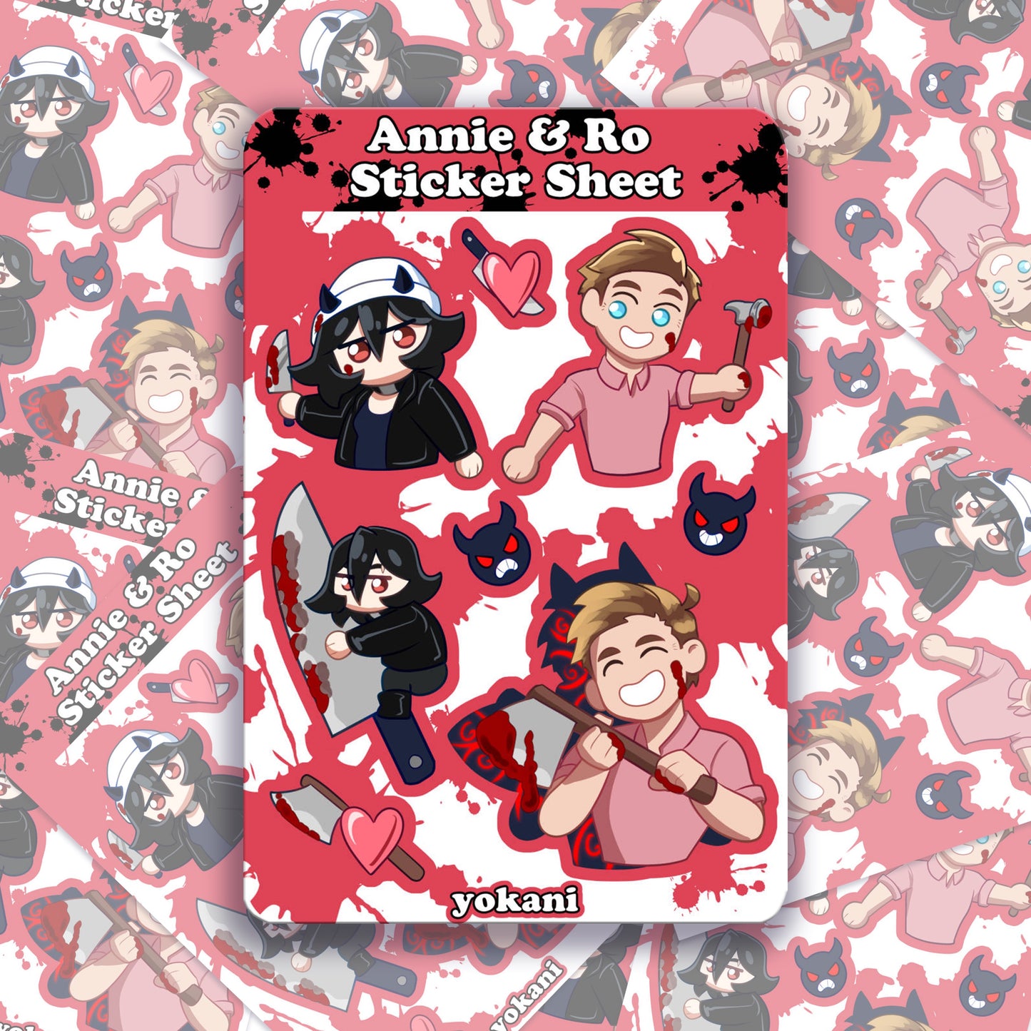 Sticker Sheet: Annie and Ro Slasher Couple