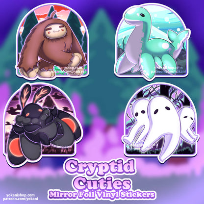 Cryptid Cuties: Mirror Foil Vinyl Stickers