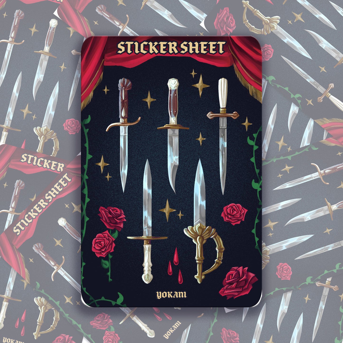 Sticker Sheet: Gothic Swords