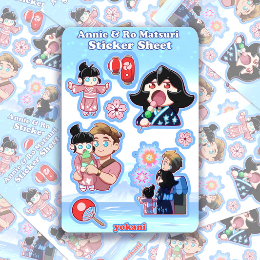 Sticker Sheet: Annie and Ro Matsuri Night