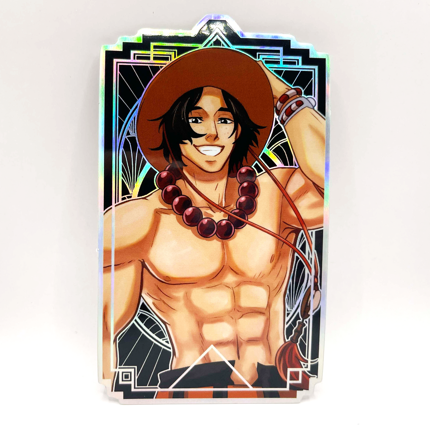 OP Holo Pirate Husbands: Holographic Vinyl Anime Stickers