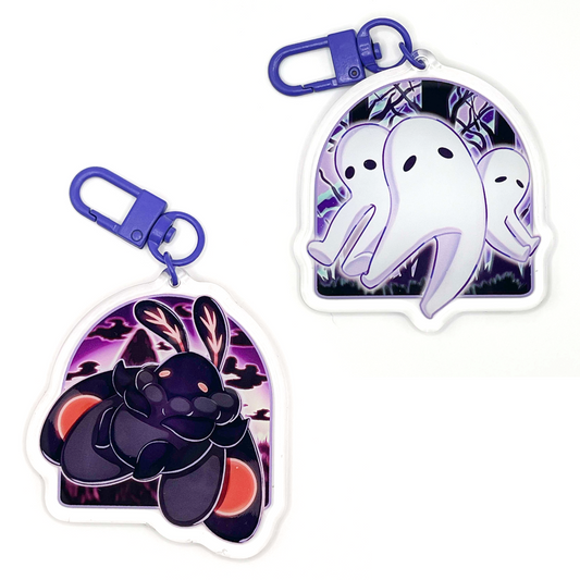 CRYPTID KEYCHAINS: Mothman and Fresno Nightcrawler Acrylic Charms