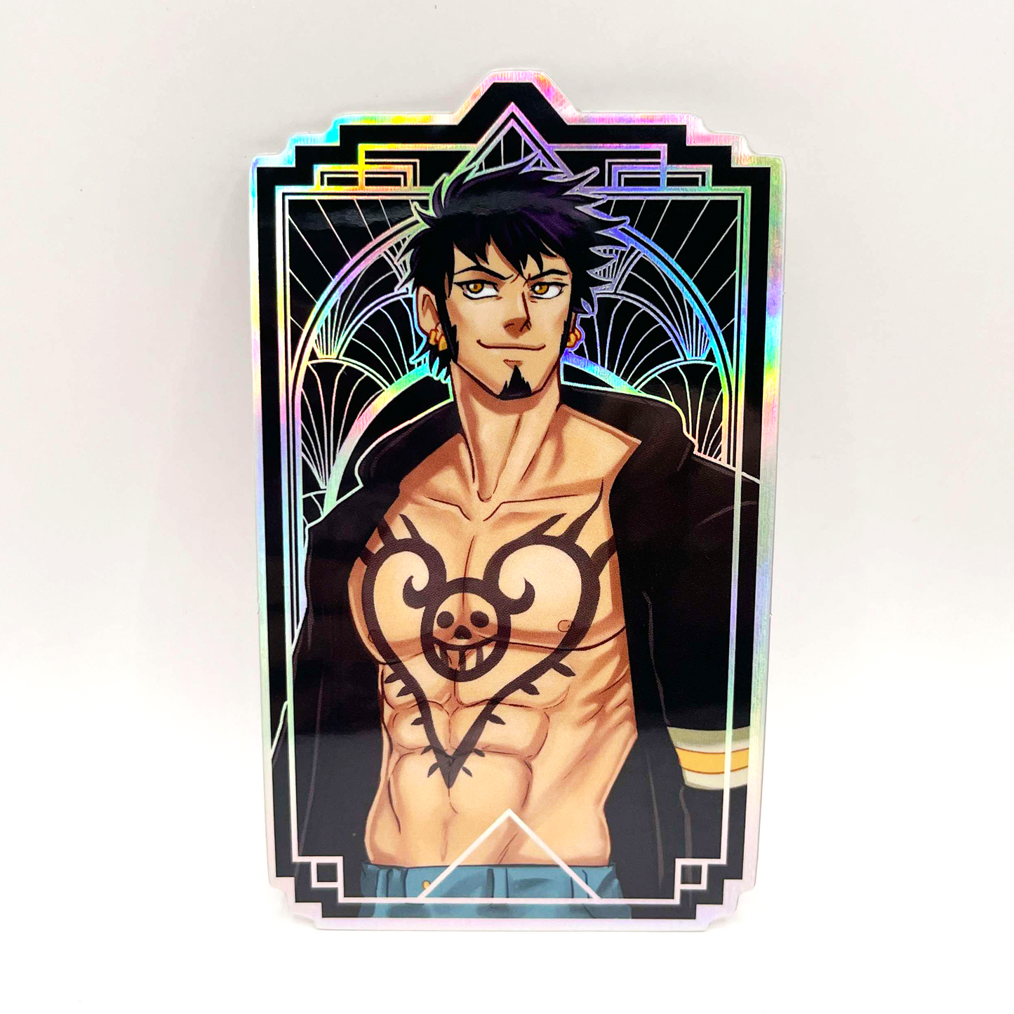 OP Holo Pirate Husbands: Holographic Vinyl Anime Stickers