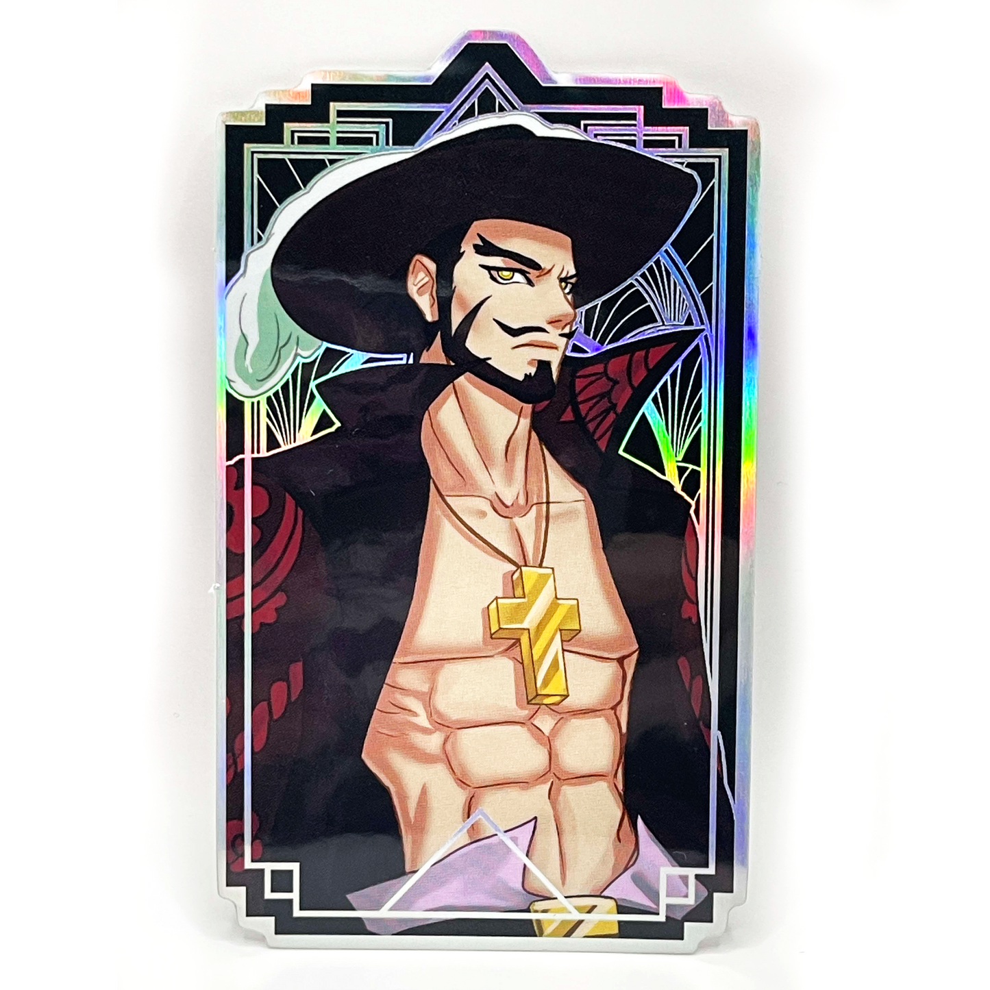 OP Holo Pirate Husbands: Holographic Vinyl Anime Stickers