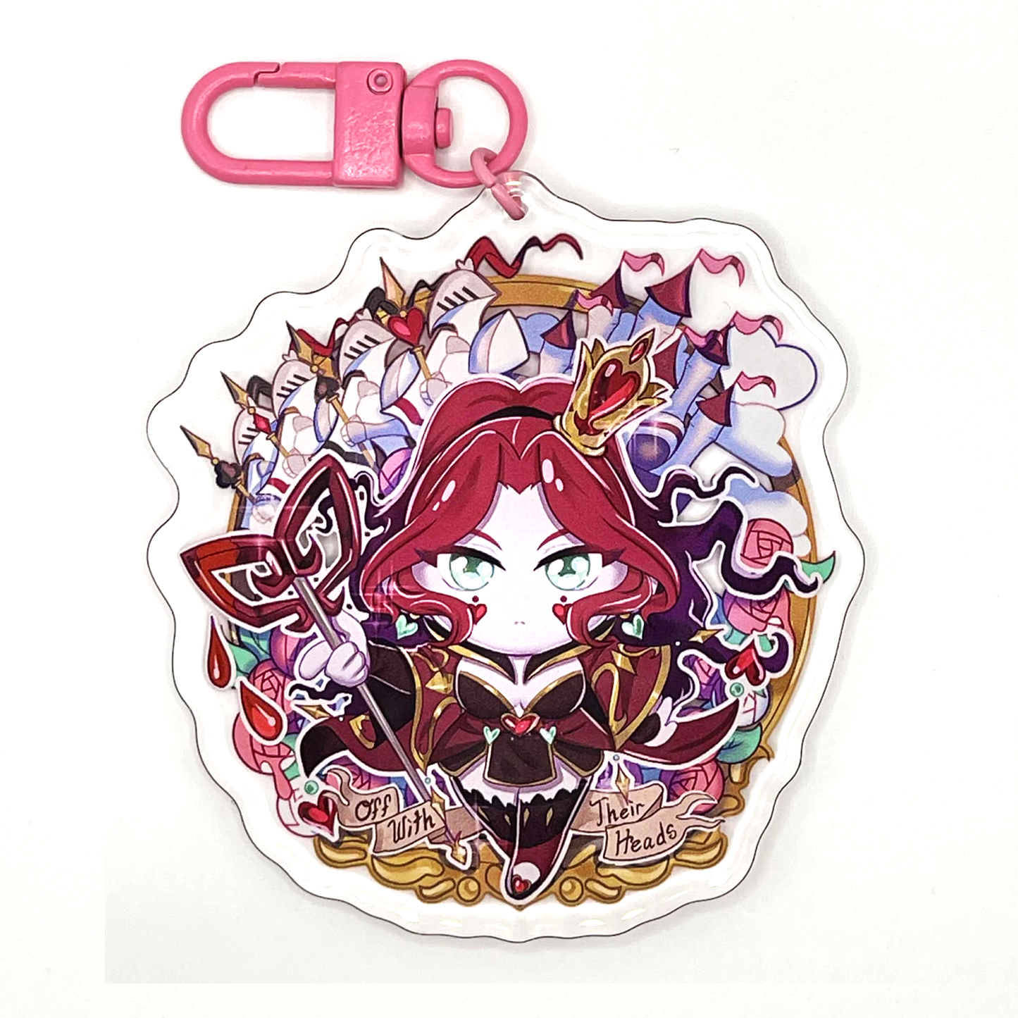 ALICE IN WONDERLAND KEYCHAINS: Alice and Queen of Hearts Acrylic Charms