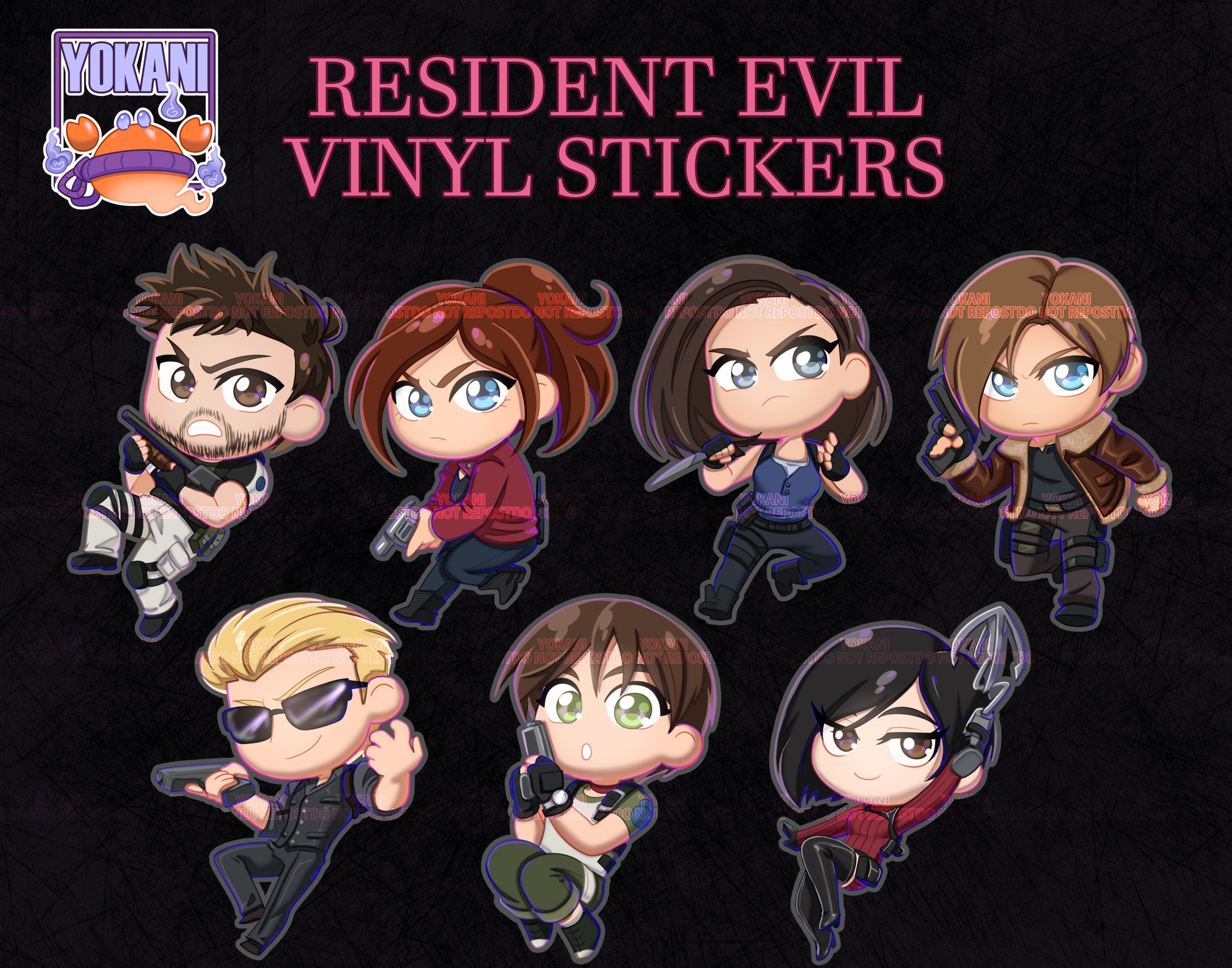 RESIDENT EVIL Vinyl Stickers – Yokani Art